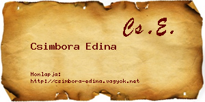 Csimbora Edina névjegykártya